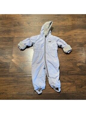 LL Bean SNOW SUIT Girls 2T Insulated Hooded Ski Suit Bunting Fleece Lined